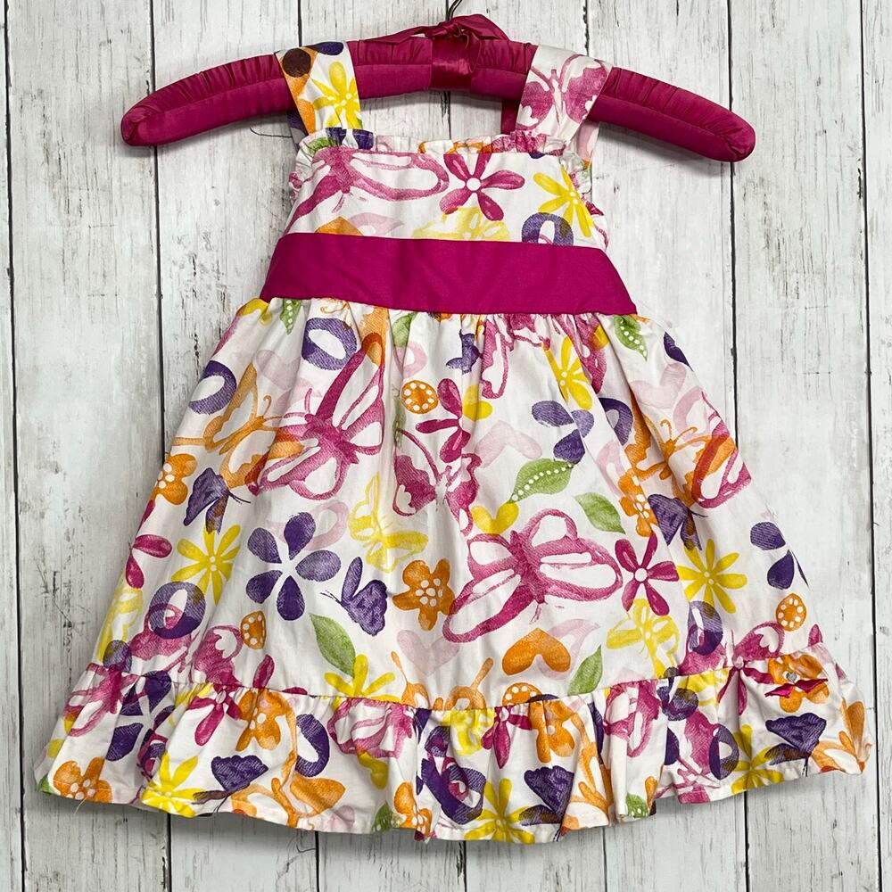 Lilybird Floral Butterfly Lined Sleeveless Bow Button 2-Piece Dress Bottom Set